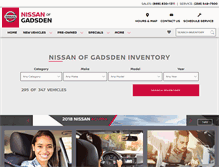 Tablet Screenshot of nissanofgadsden.com